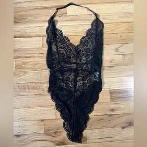 One piece lace halter bodysuit (new w/o tags)